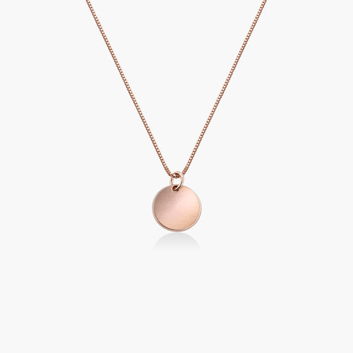 Willow Disc Necklace - Rose Gold Plating product photo