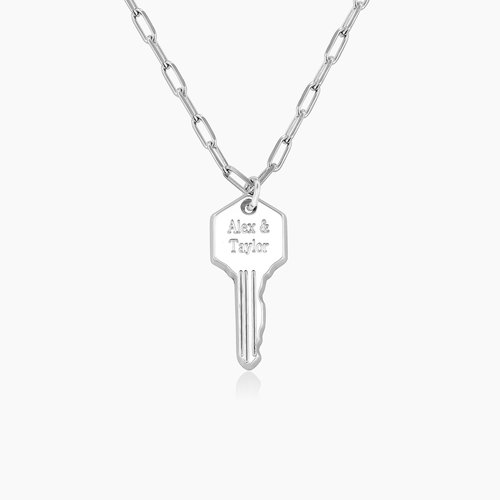 Key Link Chain Necklace- Sterling Silver product photo