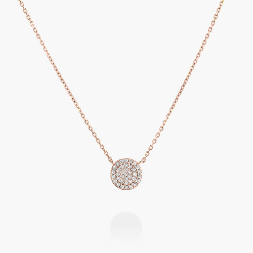 Keeya Pave Diamond Necklace - Rose Gold Plating product photo