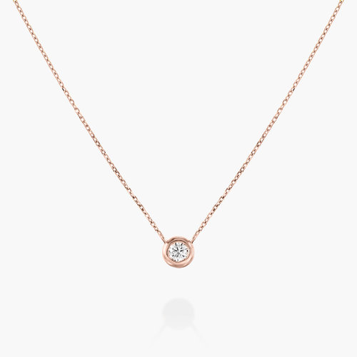 Juno Diamond Necklace - Rose Gold Plating product photo