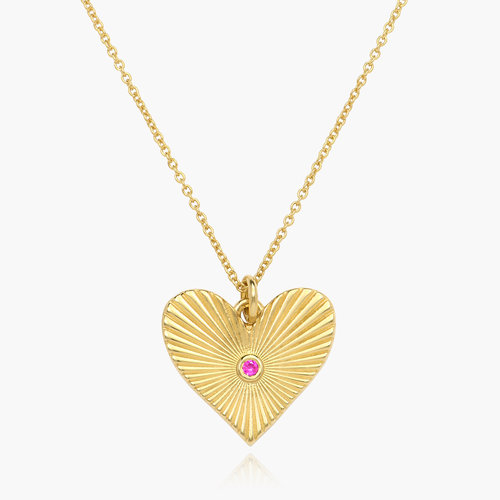 Heart Medallion Necklace - Gold Vermeil product photo