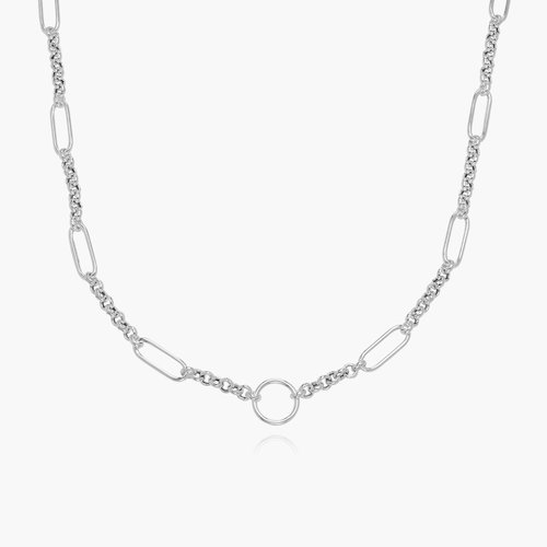 Statement Oval Links Chain - Silver product photo