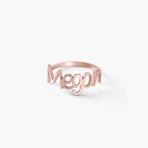 Pixie Name Ring - Rose Gold Plated product photo