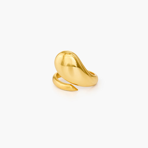 Tear Drop Open Ring - Gold Plated product photo