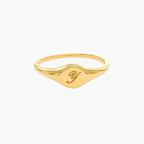 Tony Custom Initial Ring - Gold Vermeil product photo