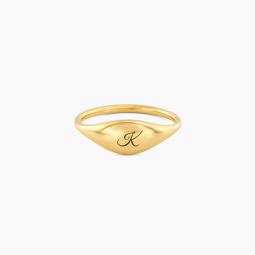 Kara Custom Name Ring - Gold Vermeil product photo