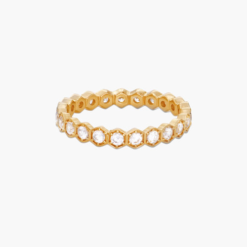 Eternity Ring with Cubic Zirconia - Gold Plating product photo