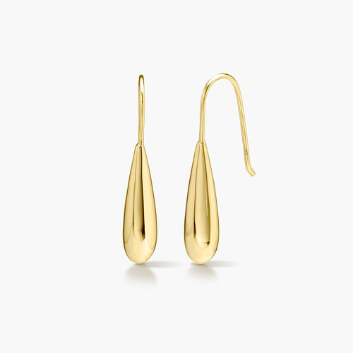 Teardrop Dangle Earrings - Gold Plated photo du produit