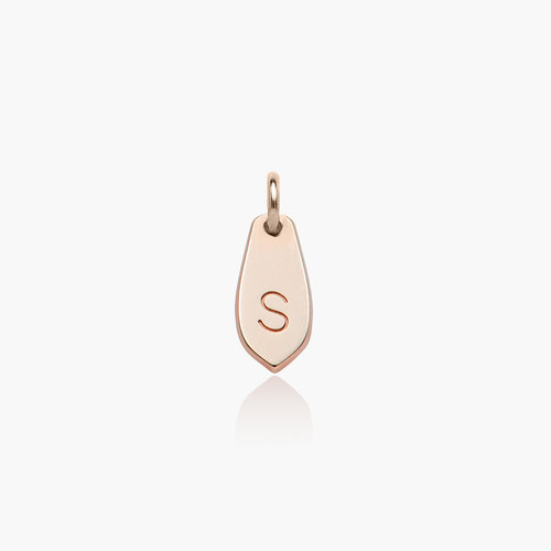 Willow Drop Initial Charm- Rose Gold Plated product photo