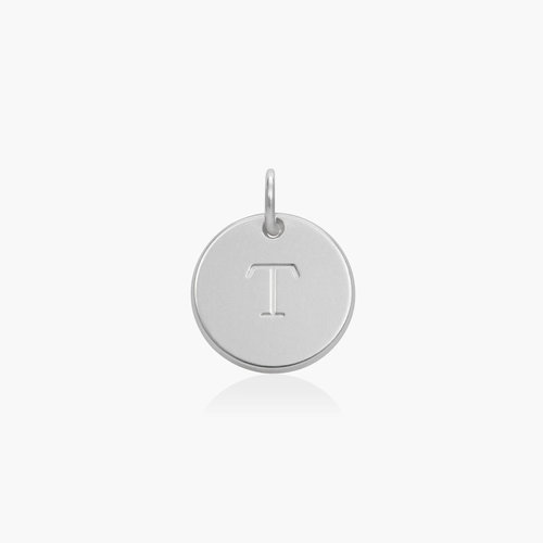 Willow Disc Initial Charm- Sterling Silver product photo