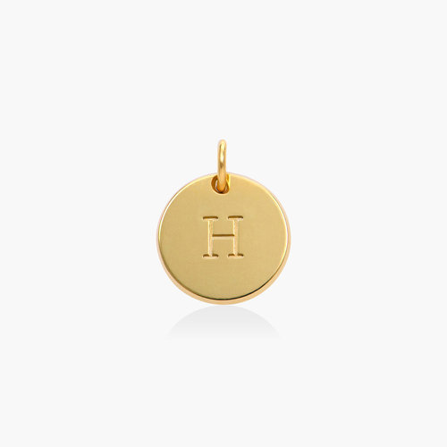 Willow Disc Initial Charm- 10k Solid Gold product photo