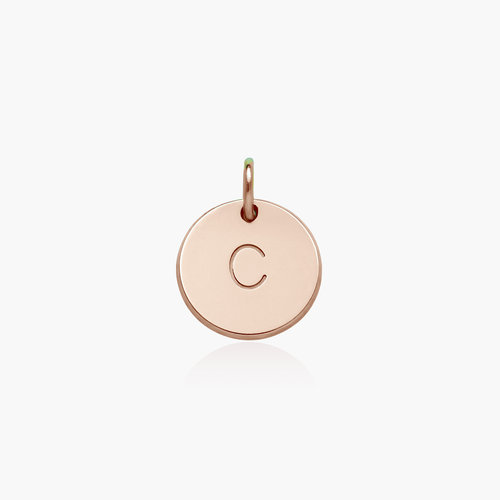 Willow Disc Initial Charm - Rose Gold Vermeil product photo