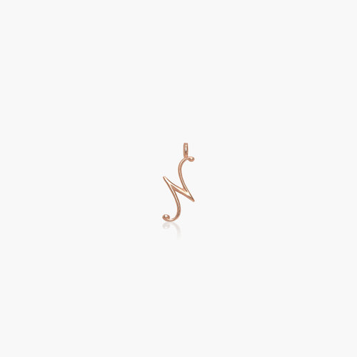 Nina Classic Initial Music Note Charm - Rose Gold Plating product photo