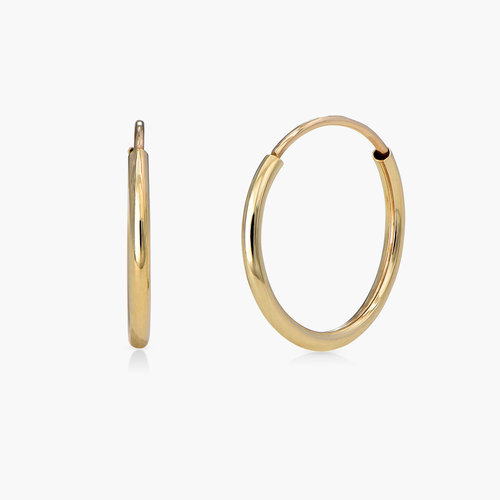Huggie Hoop Earrings - 10K Solid Gold product photo