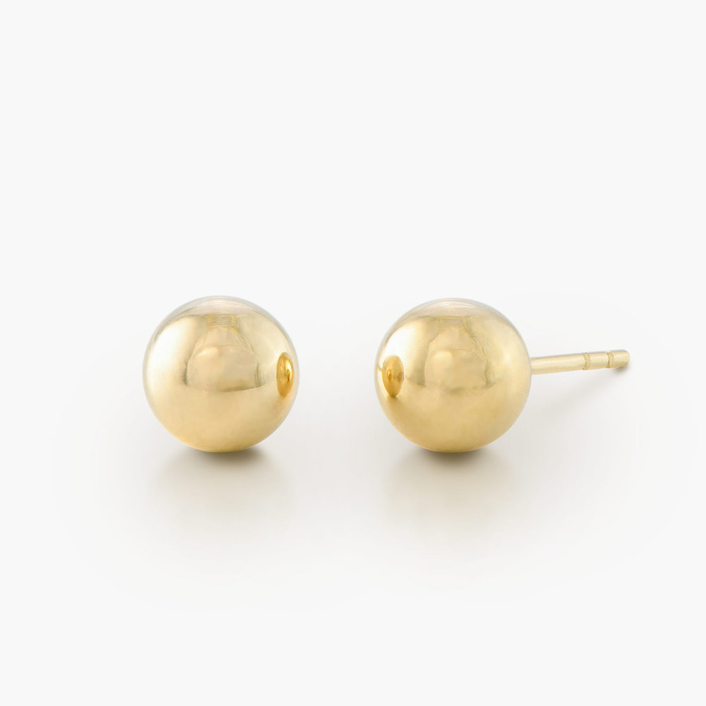 10K Rose Gold Ball Stud Earring